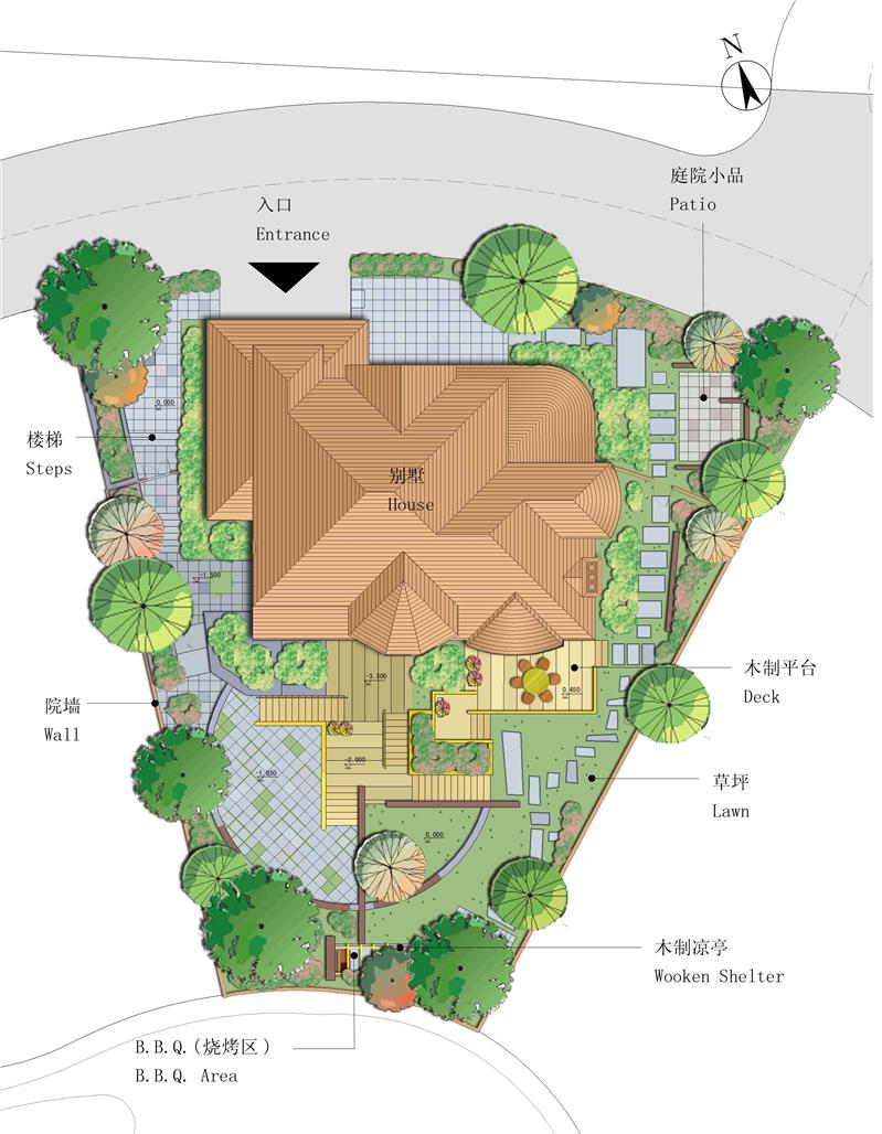 园艺花园植物设计图纸(园艺植物种植园规划设计图)